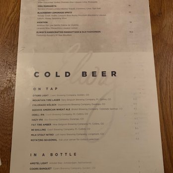 Elway's - Drink menu - New American Near Me - Denver, Colorado Elway's - Drink menu - New American Near Me - Denver, Colorado