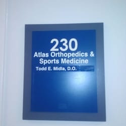 Atlas Orthopedics & Sports Medicine - 2nd floor in Westview Healthplex. Turn right off elevators, office end of hall on right.