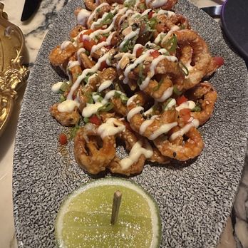 Giselle Miami - Calamari - Mediterranean Near Me - Miami, Florida Giselle Miami - Calamari - Mediterranean Near Me - Miami, Florida