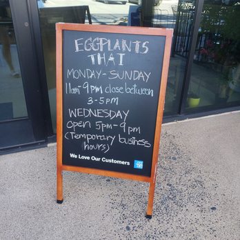 Eggplants Thai Cuisine - Sign - Thai Near Me - Temecula, California