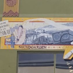 "Nirvana and Aberdeen" Mural - Originally dedicated in 2014, the mural was recently moved to 123 West Wishkah Aberdeen, WA 98520