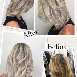 Hair by Heather - From brassy to icy white!!! Loved doing this hair transformation!