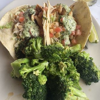 Bonefish Grill - Lunch Special- 2 fish tacos with broccoli - Seafood Near Me - Concord Mills, North Carolina
