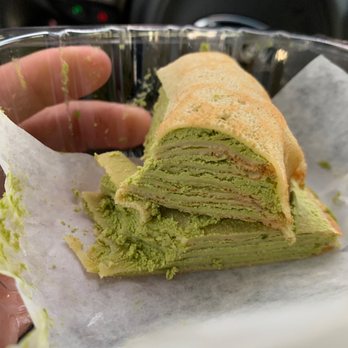 Vivi Bubble Tea Cafe Quincy - Matcha crepe cake... really gross. Has a chemically taste. Do not recommend. - Bubble Tea Near Me - Quincy, Massachusetts Vivi Bubble Tea Cafe Quincy - Matcha crepe cake... really gross. Has a chemically taste. Do not recommend. - Bubble Tea Near Me - Quincy, Massachusetts