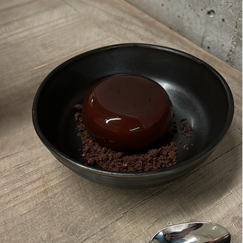 Atoboy - Injeolmi Mousse (rice cake, soybean, cocoa crumble) - Korean Near Me - New York, New York