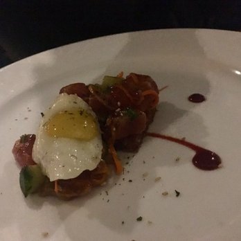 Vida - TUNA - sticky rice / quail egg / five spice soy / cucumber kimchi - New American Near Me - Indianapolis, Indiana Vida - TUNA - sticky rice / quail egg / five spice soy / cucumber kimchi - New American Near Me - Indianapolis, Indiana