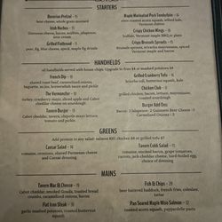 Menu as of January 2025