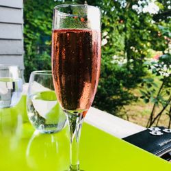 Black Rabbit - Rose champagne a favourite summer drink at this amazing restaurant ñ.