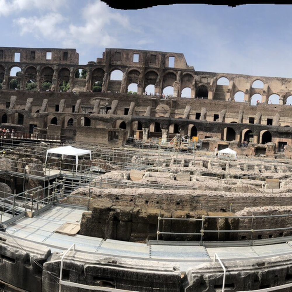 Colosseo - The excavation of the lower floor which once held the animals and the ancient elevators used - Local Flavor Near Me - Rome, RM