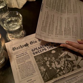 Bathtub Gin - Menus - Speakeasies Near Me - New York, New York Bathtub Gin - Menus - Speakeasies Near Me - New York, New York