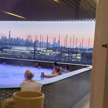 SoJo Spa Club - Outdoor pool with the water massagers - Saunas Near Me - Edgewater, New Jersey SoJo Spa Club - Outdoor pool with the water massagers - Saunas Near Me - Edgewater, New Jersey