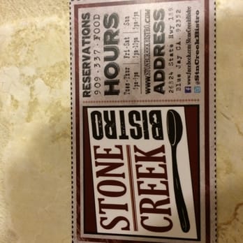 Stone Creek Bistro - Excellent food. . . Great presentation-  not the very best atmosphere, but friendly & attentive staff - New American Near Me - Blue Jay, California