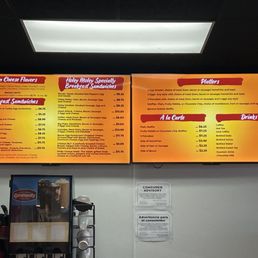 The menu!