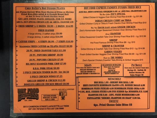 Menu photo 8 Hot Food Express Lafayette, LA