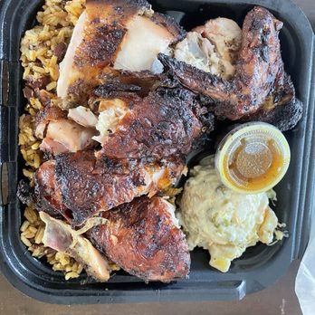 Garifuna Flava - Jerk Chicken (Plus 2 Sides)- potatoe salad and Rice and Beans - Caribbean Near Me - Chicago, Illinois