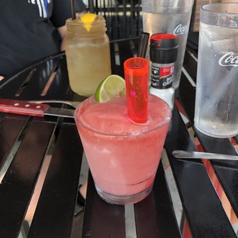 Bubba's 33 - Drinks!! Delicious  Long Island tea  Strawberry margarita with a shot of rum - Pizza Near Me - Clarksville, Indiana