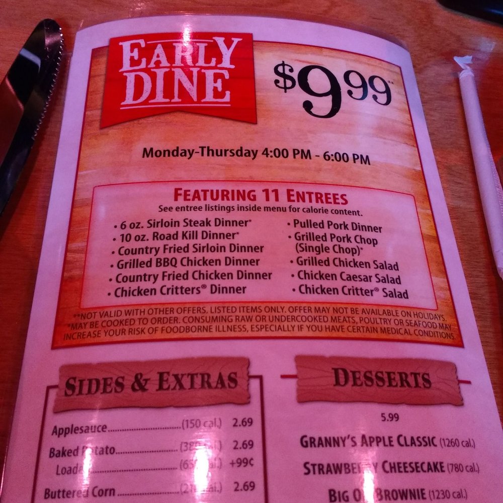 Early bird specials.. tremendous value! Early bird specials.. tremendous value!
