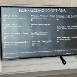 Non-Alcoholic Menu Non-Alcoholic Menu