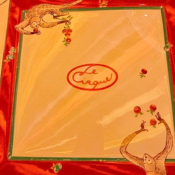Le Cirque - Charger plate. Cute! - French Near Me - Las Vegas, Nevada Le Cirque - Charger plate. Cute! - French Near Me - Las Vegas, Nevada
