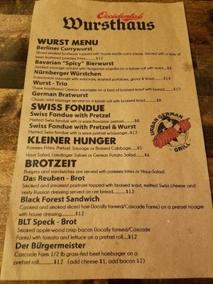 Menu photo 7 Urban German Wursthaus Portland, OR Menu photo 7 Urban German Wursthaus Portland, OR