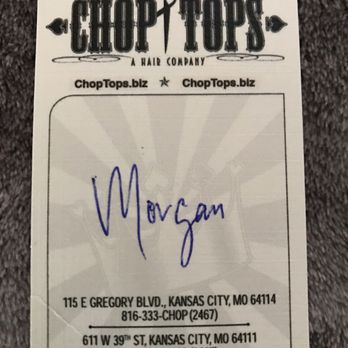Chop Tops - Morgan. Call. Make an appt. - Hair Salons Near Me - Kansas City, Missouri Chop Tops - Morgan. Call. Make an appt. - Hair Salons Near Me - Kansas City, Missouri