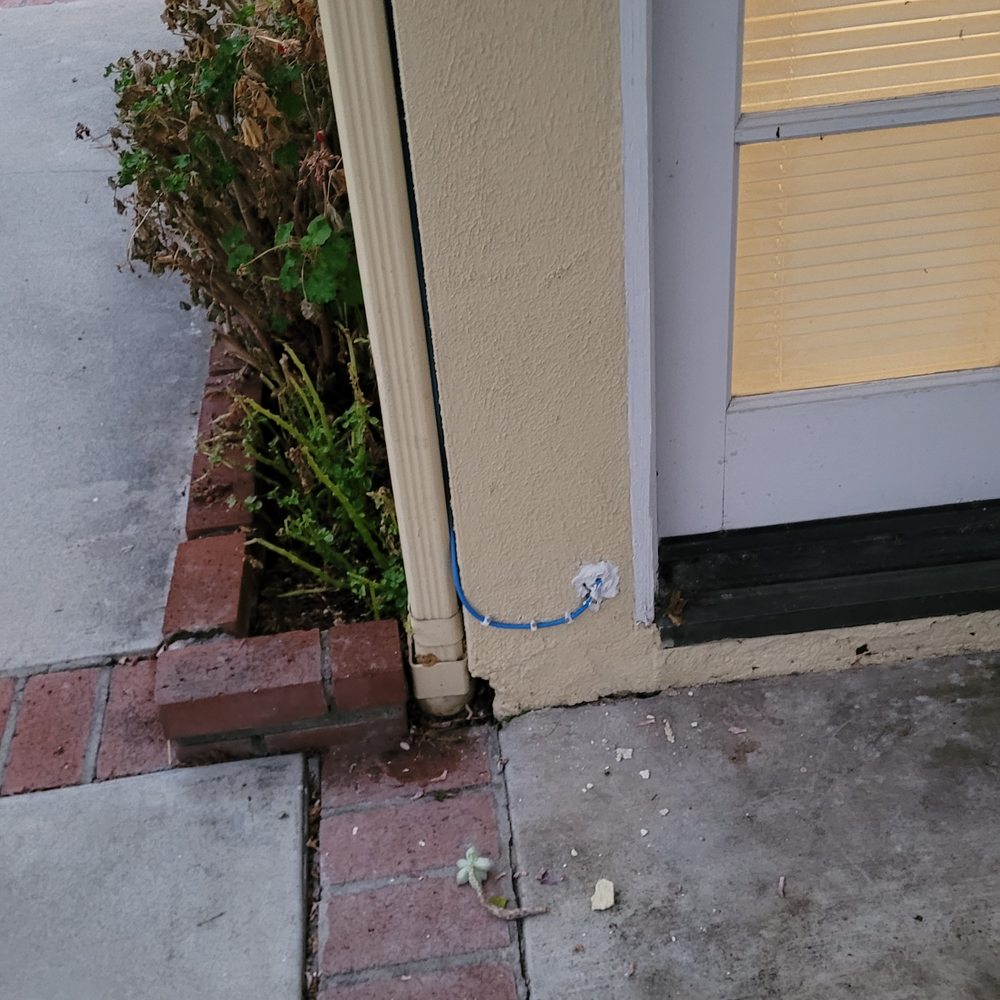 Espinoza Installations - Indoor rated cable, at least he used silicone? :/ - Security Systems Near Me - Los Angeles, California Espinoza Installations - Indoor rated cable, at least he used silicone? :/ - Security Systems Near Me - Los Angeles, California