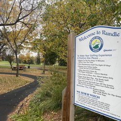 Rundle Park Golf Course - Welcome sign.
