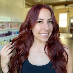 Hive Natural Beauty Collective - Gorgeous red color. Book as "Color/Pull Thru"