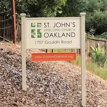 Berkeley Signs - St. John's Episcopal Church, Oakland - Entrance Sign - Signmaking Near Me