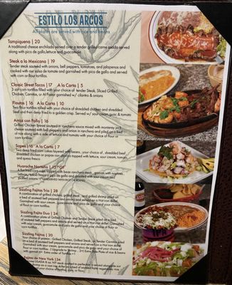Menu photo 4 Los Arcos Mexican Restaurant La Quinta, CA