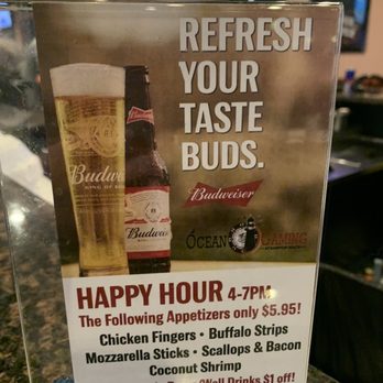 Ocean Gaming - Happy Hour menu 03/2021 - Casinos Near Me - Hampton, New Hampshire