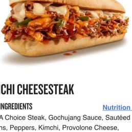 Kimchi cheesesteak