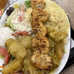 Famous Chicken Souvlaki Dinner