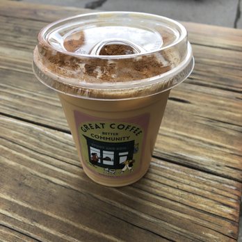 Story and Soil Coffee - Iced Spanish Latte with light ice - Coffee & Tea Near Me - Hartford, Connecticut