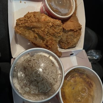 Jollibee - 2 piece with gravy and adobo rice and spaghetti - Fast Food Near Me - Orlando, Florida