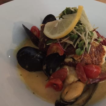 Wence's - Sea bass with shrimp, chorizo, mussels - New American Near Me - Pleasant Hill, California
