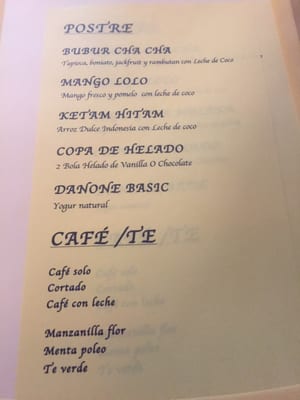 Menu photo 2 Bali Barcelona, B