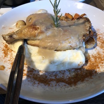 The Ridley - Roasted chicken with mashed potatoes, roasted carrots, rosemary spear, gravy and pearl onions. - Southern Near Me - Charlottesville, Virginia The Ridley - Roasted chicken with mashed potatoes, roasted carrots, rosemary spear, gravy and pearl onions. - Southern Near Me - Charlottesville, Virginia