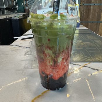 Nomad Boba - Strawberry Matcha - Bubble Tea Near Me - Tempe, Arizona