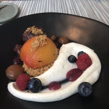 Peppervine - Peach cobbler with blueberry dumpling. So good! - New American Near Me - Charlotte, North Carolina Peppervine - Peach cobbler with blueberry dumpling. So good! - New American Near Me - Charlotte, North Carolina