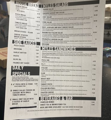 Menu photo 5 Myles Pizza Pub Greenville, SC Menu photo 5 Myles Pizza Pub Greenville, SC