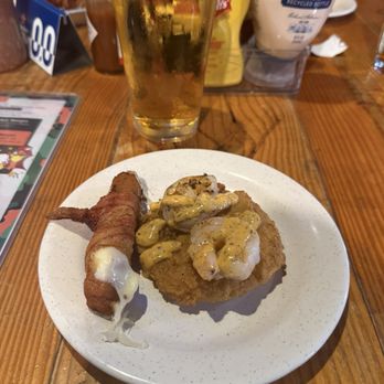 Wild Turkey Tavern - Fried green tomato with shrimp and the bacon wrapped mozzarella stick 11 out of 10 - Bars Near Me - Avon Park, Florida Wild Turkey Tavern - Fried green tomato with shrimp and the bacon wrapped mozzarella stick 11 out of 10 - Bars Near Me - Avon Park, Florida