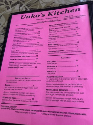 Menu photo 5 Unko's Kitchen Hanapepe, HI