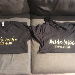 Custom Creations - Left: t shirt Custom Creations printed Right: original t shirt that I needed a copy of