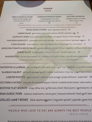 Menu photo 1 Sweet Basil Vail, CO