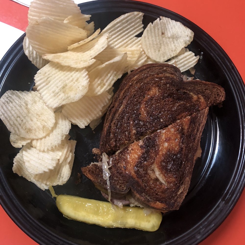Portage Cafe - Reuben, pickle, and chips. - Breakfast & Brunch Near Me - Portage, Wisconsin Portage Cafe - Reuben, pickle, and chips. - Breakfast & Brunch Near Me - Portage, Wisconsin