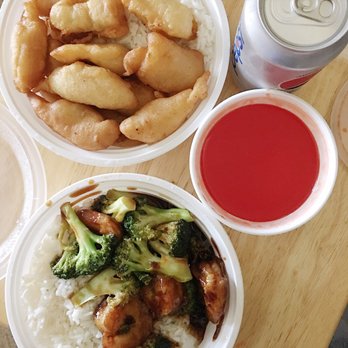 China City - $11.92 for 2 lunch specials and 2 sodas! Sweet & Sour Chicken and Garlic Shrimp with only broccoli. - Chinese Near Me - Virginia Beach, Virginia