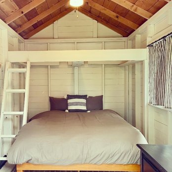 Joat - Top bunk bed installed over space big enough for a queen bed underneath in a guest bunker - Handyman Near Me Joat - Top bunk bed installed over space big enough for a queen bed underneath in a guest bunker - Handyman Near Me