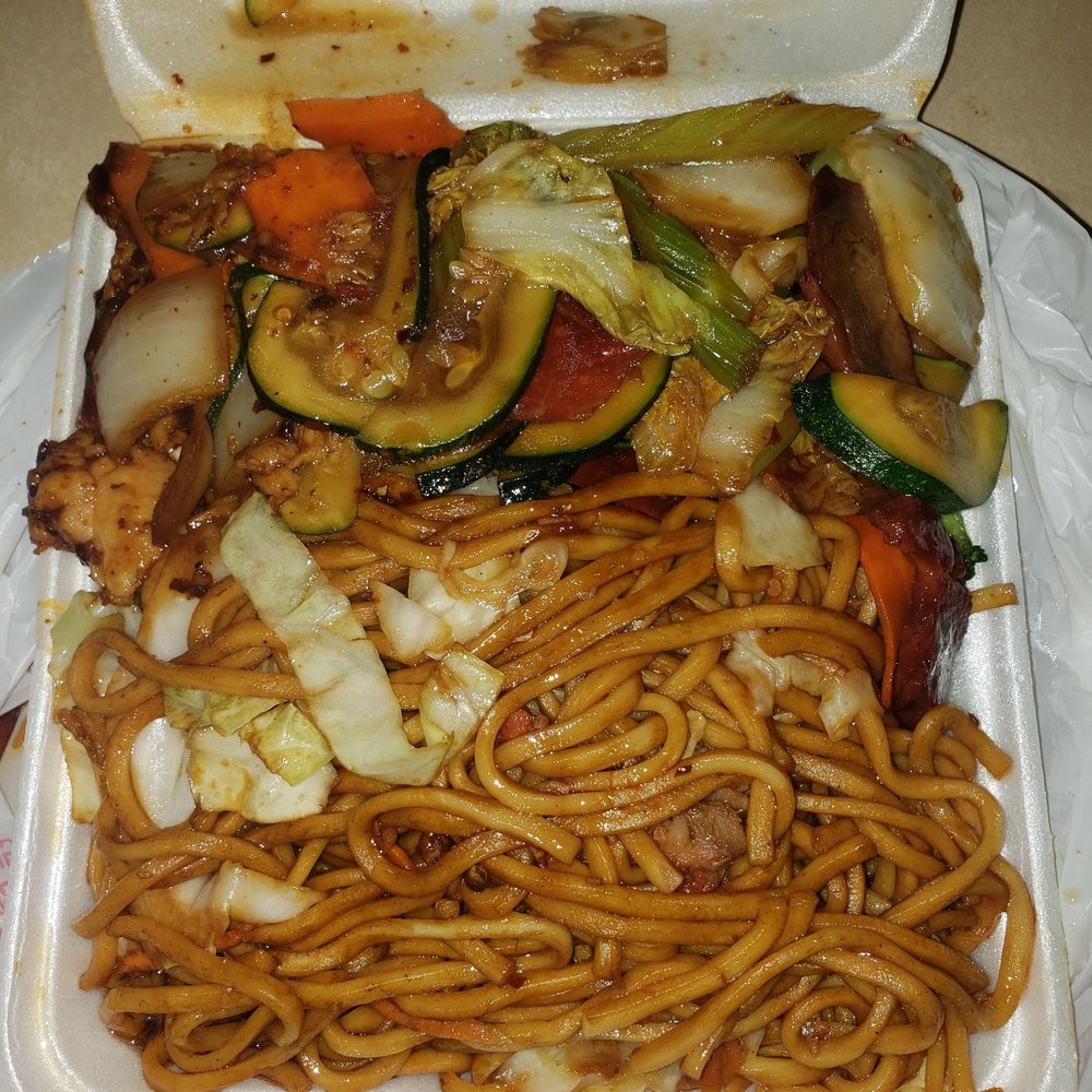 Hong Kong Diner II - 2 item combo plate. Spicy garlic chicken, bbq pork with vegitables, and pork chow mein. - Chinese Near Me - Reno, Nevada Hong Kong Diner II - 2 item combo plate. Spicy garlic chicken, bbq pork with vegitables, and pork chow mein. - Chinese Near Me - Reno, Nevada