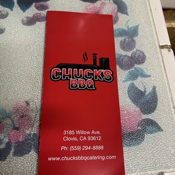 Chuck’s BBQ Restaurant - Menu- location - Barbeque Near Me - Clovis, California